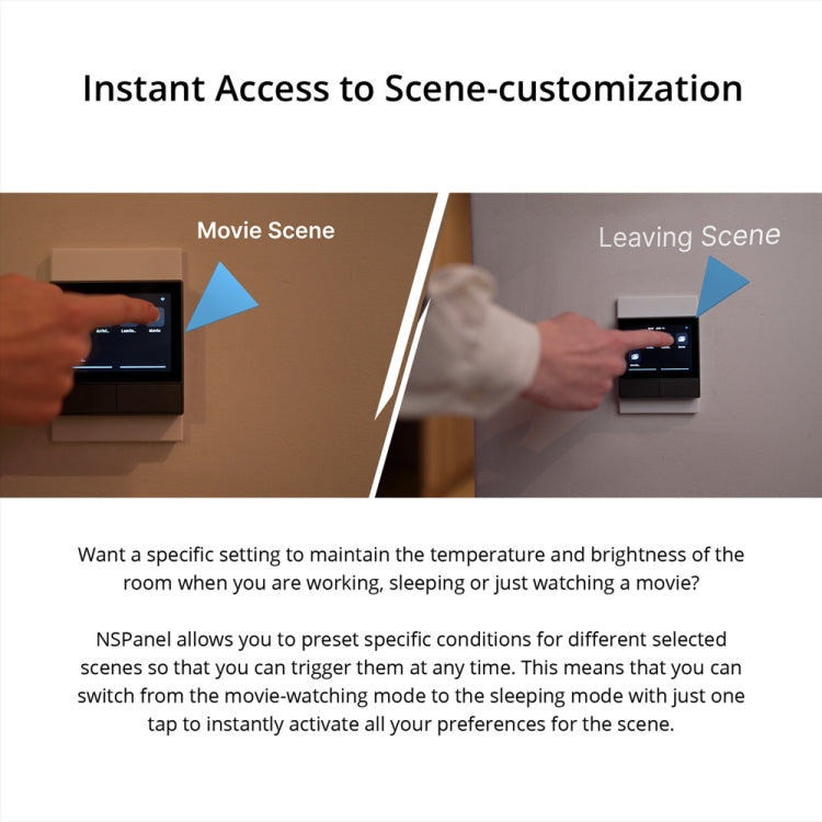 Sonoff NSPanel WiFi Smart Scene Switch Thermostat Temperature All-in-One Control Touch Screen, EU Plug(Black)