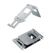 Z10A   Aluminum Alloy Double Folding Mobile Phone Holder Desktop Tablet Lazy Holder(Silver)