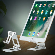 Z10A   Aluminum Alloy Double Folding Mobile Phone Holder Desktop Tablet Lazy Holder(Silver)