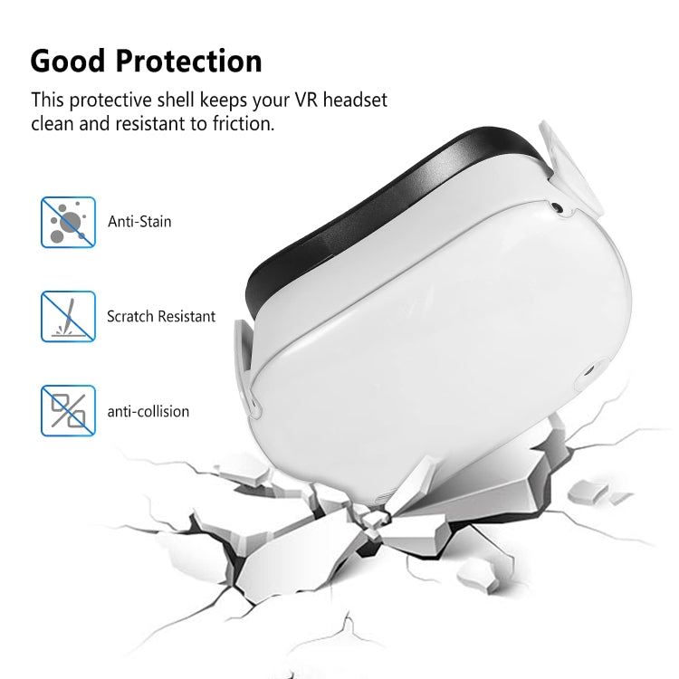 For Oculus Quest 2 VR Front Cover Protective Face Shell(Transparent)