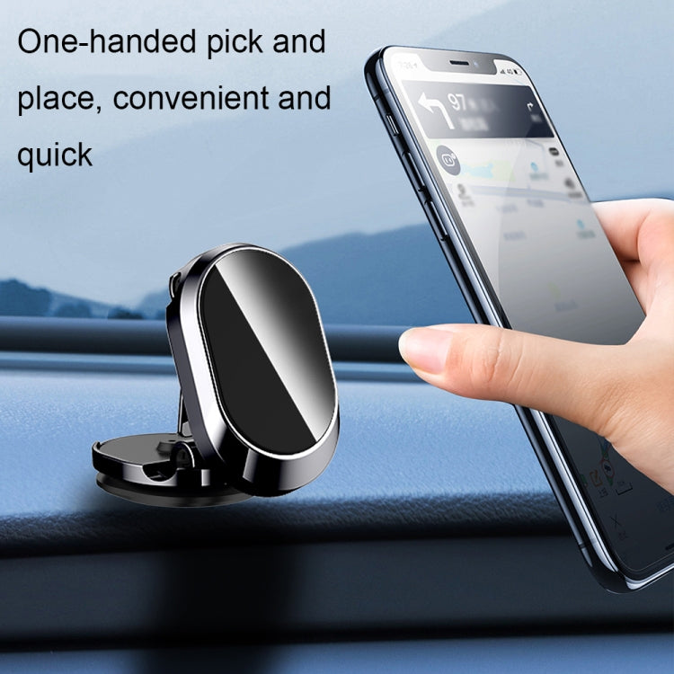 U18 Mini Car Foldable Rotating Magnetic Mobile Phone Navigation Holder(Black)
