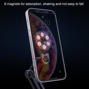 Car Desktop Folding Magnetic Suction Stretch Live Mobile Phone Holder(Black)