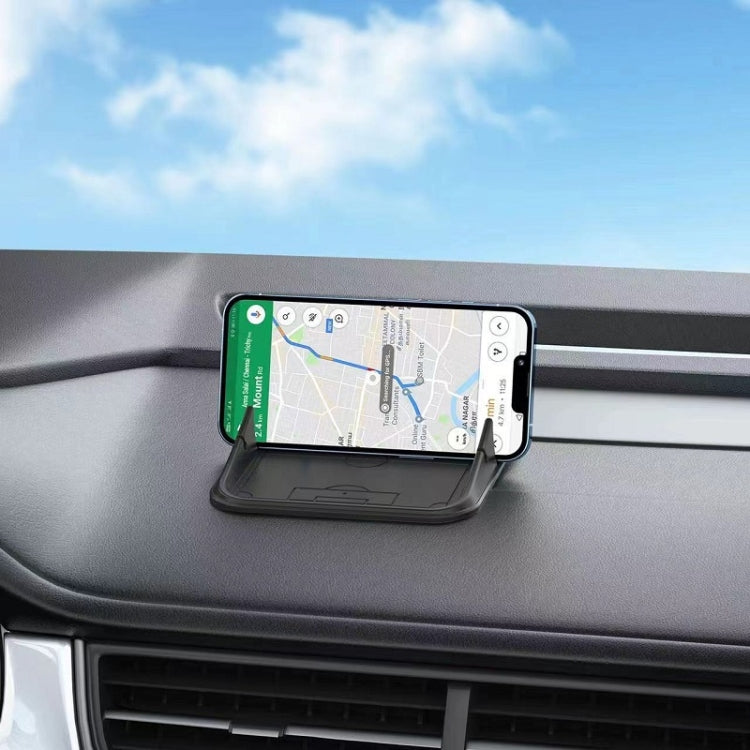 Vehicle Dashboard Mobile Phone Navigation Silicone Bracket(Black)