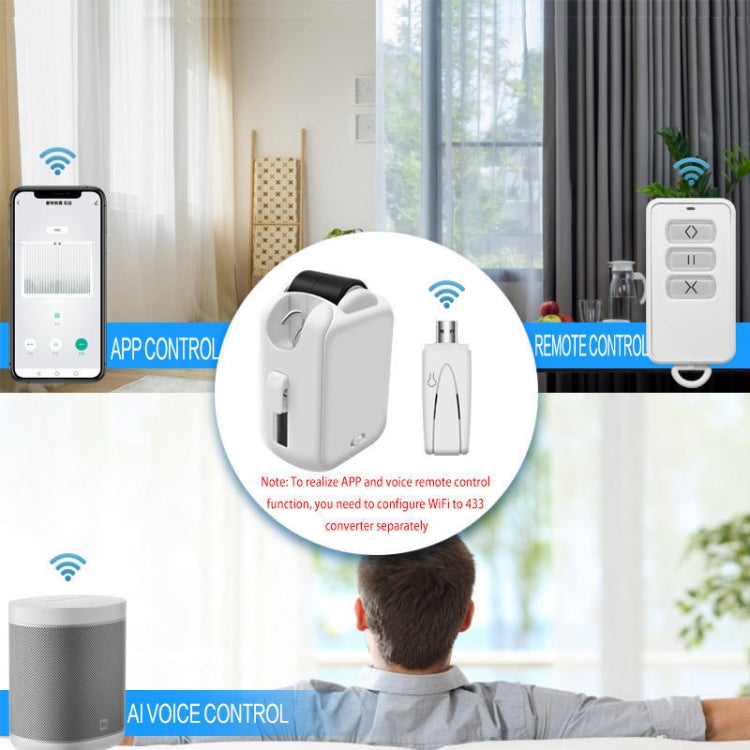 X101 Smart Home Automatic Curtain Machine With RC, Style: Track Model Single Host+Gateway