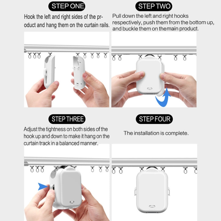 X101 Smart Home Automatic Curtain Machine With RC, Style: Track Model Single Host+Gateway