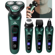 4 In 1 Smart Electric Shaver LCD Digital Display Three-head USB Rechargeable Floating Razor