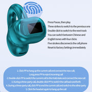 M10 IPX5 Water-resistant Ear Clip Bluetooth Earphones, Style: Single Green