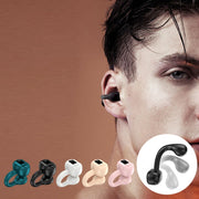 M10 IPX5 Water-resistant Ear Clip Bluetooth Earphones, Style: Doble Pink