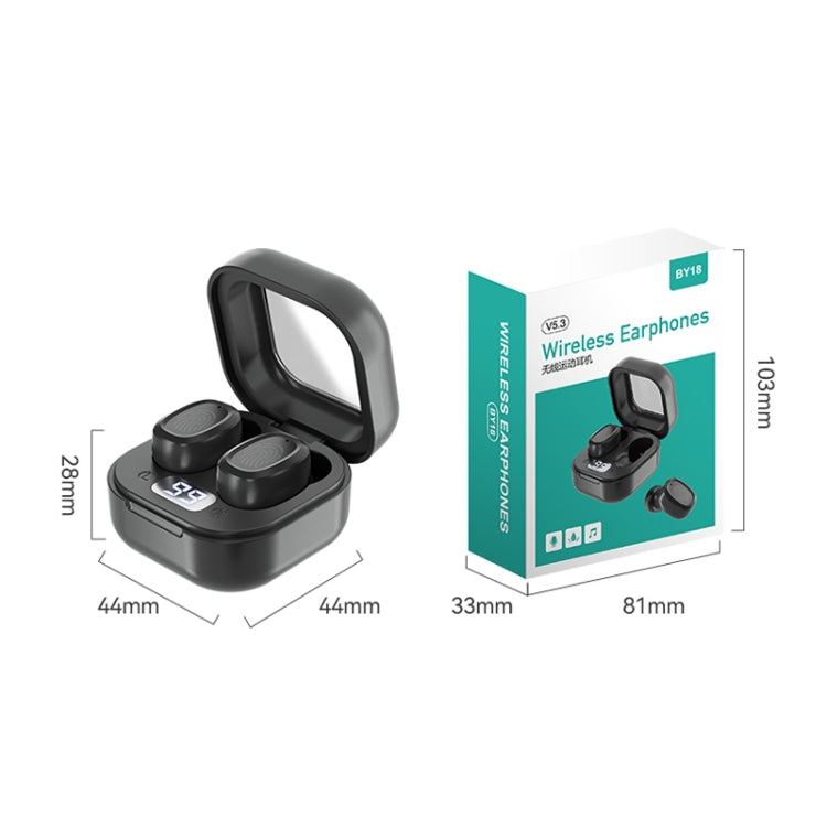 With Charging Bin Stereo Wireless Bluetooth Earphones, Style: BY17 Black