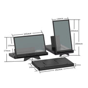 12-Inch Dual-HD Lens Horizontal Vertical Mobile Phone Screen Amplifier(Black)
