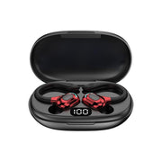 F8 Hanging Ear Stereo Wireless Bluetooth Earphones With Charging Bin(Red Double Ear)