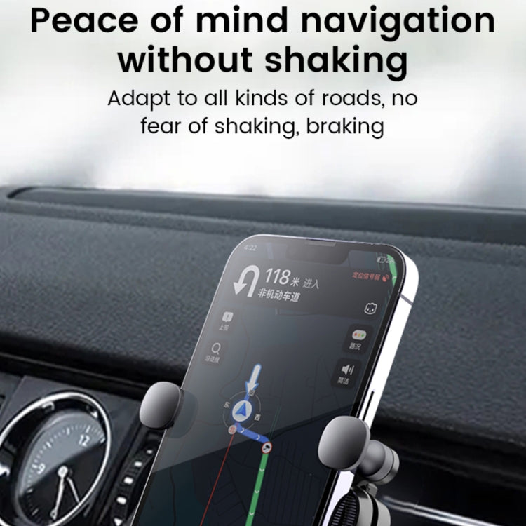 S03 Vehicle Air Outlet Gravity Navigation Mobile Phone Holder, Color: White Eagle Mouth