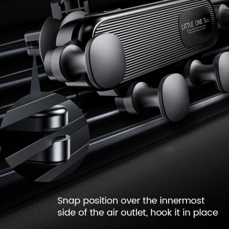 S03 Vehicle Air Outlet Gravity Navigation Mobile Phone Holder, Color: White Eagle Mouth