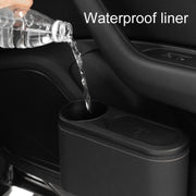 Car Seat Water Cup Holder Umbrella Storage Box Trash Can, Color: Beige Leather
