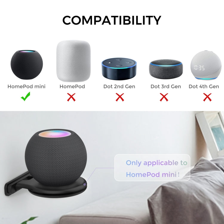 For Apple HomePod Mini AhaStyle PT149 Smart Speaker Stand(Black)