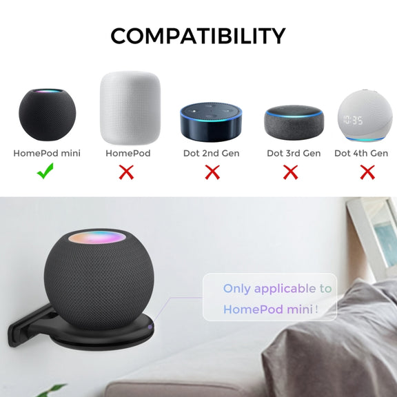 For Apple HomePod Mini AhaStyle PT149 Smart Speaker Stand(Black)