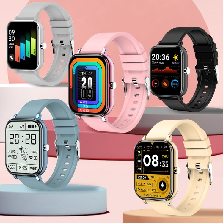 H10 1.69 inch Screen Bluetooth Call Smart Watch, Support Heart Rate/Blood Pressure/Sleep Monitoring, Color: Gold Net+Silicone