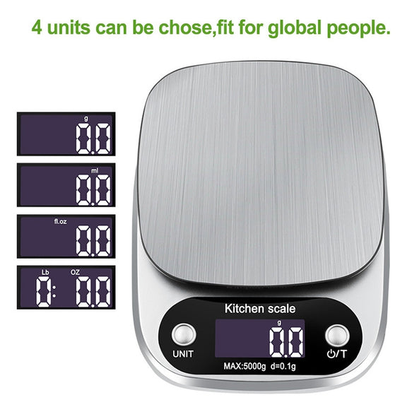 Small Multifunctional Kitchen High Precision Electronic Scale LCD Digital Display Food Scale, Model: 3kg/ 0.1g