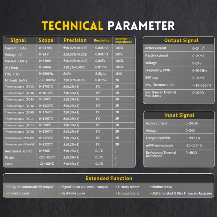 FNIRSI SG-004A 4-20mA Multi-Function Signal Generator Current Pressure Thermal Resistance Calibrator, EU Plug