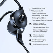 M1 Stereo Sound Running Sports Bone Conduction Bluetooth Earphones With Microphone(Red)