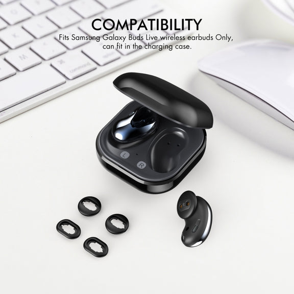 For Samsung Galaxy Buds Live AhaStyle PT132 S+M+L Silicone Earbud(White)