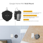 For Google Home Mini AhaStyle PT62 Wall Bracket Smart Speaker Bracket White