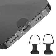 10pcs USB-C/Type-C  Mobile Phone Charging Port Silicone Anti-Dust Plug Back-adhesive Loss-proof Cover(Black)