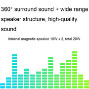 BT808 20W Desktop Computer Bluetooth Speaker 3D Stereo Sound Effect Home Speaker(Black)