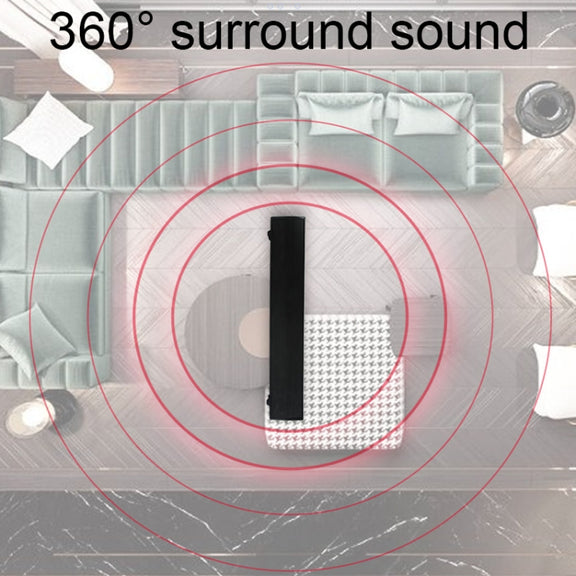 BT809S Desktop Long Gaming Bluetooth Speaker Computer USB Plug-in Intelligent Ambient Light Audio(Black)