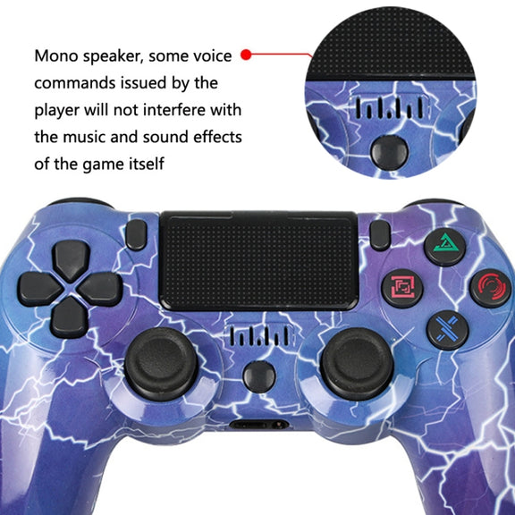 For PS4 Wireless Bluetooth Game Controller With Light Strip Dual Vibration Game Handle(Hulk)