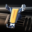 Air Outlet Triangular Gravity Sensor Car Mobile Phone Holder, Color: Golden Hook Clip - Car Holders by PMC TechLife | Online Shopping South Africa | PMC TechLife