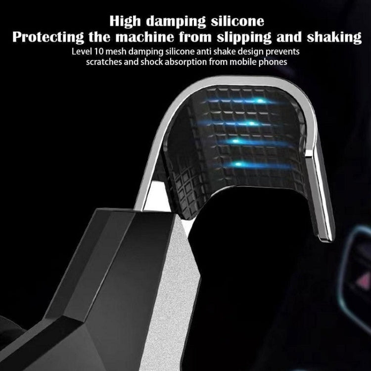 Gravity Navigation Car Air Outlet Triangular Mobile Phone Holder(Silver)