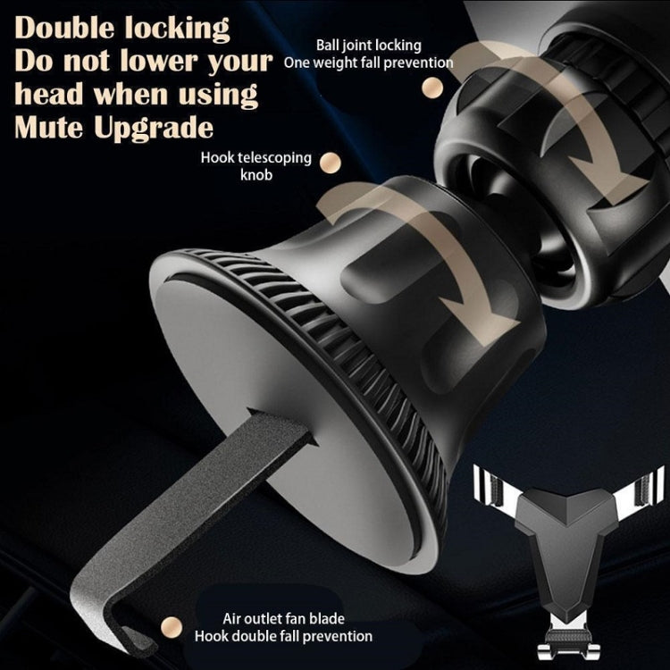 Gravity Navigation Car Air Outlet Triangular Mobile Phone Holder(Silver)