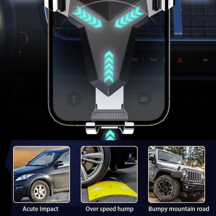 Gravity Navigation Car Air Outlet Triangular Mobile Phone Holder(Silver)