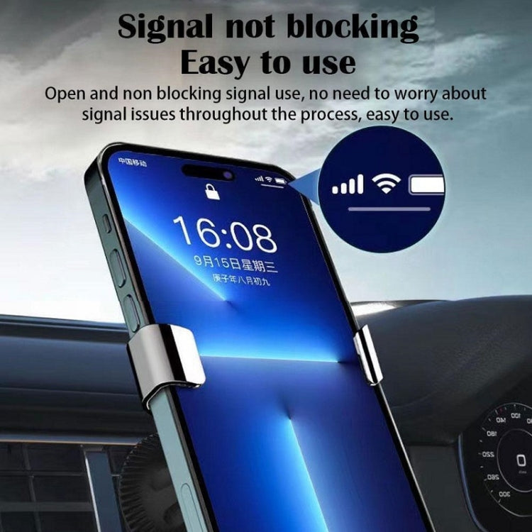 Gravity Navigation Car Air Outlet Triangular Mobile Phone Holder(Silver)
