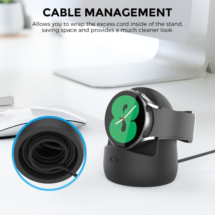 AhaStyle PT181 Watch Silicone Charging Stand For Galaxy Watch 3 / 4 / Active / Active 2(White)