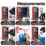ANENG 683 Smart Touch Screen Automatic Range Rechargeable Multimeter(Red)