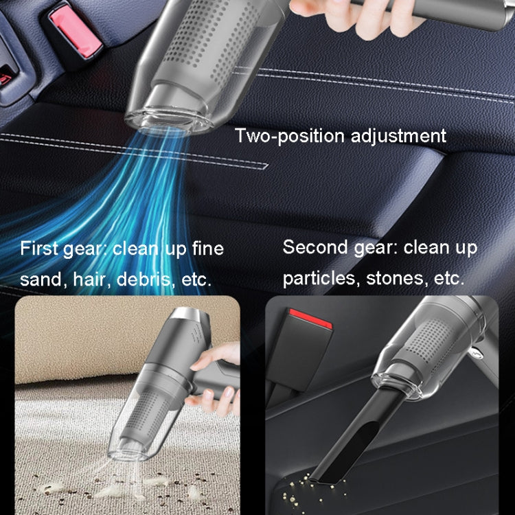 SUITU ST-6671 Wireless Car Vacuum Cleaner Small Handheld Blowing and Suction Dual Use, Style: Basic Model White