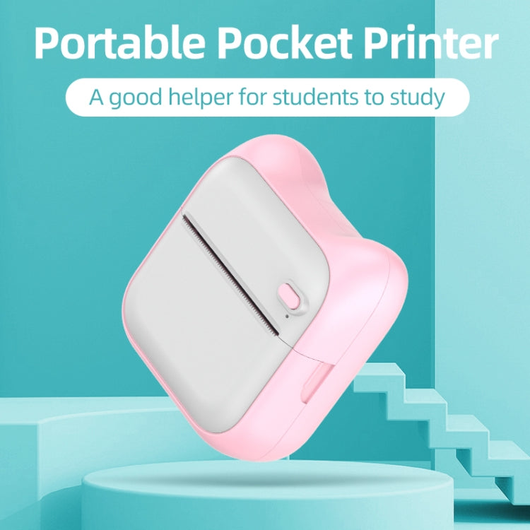 A31 Bluetooth Handheld Portable Self-adhesive Thermal Printer, Color: Blue+5 Rolls Printer Paper