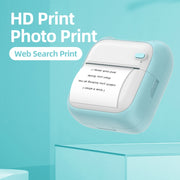 A31 Bluetooth Handheld Portable Self-adhesive Thermal Printer, Color: Blue+5 Rolls Printer Paper