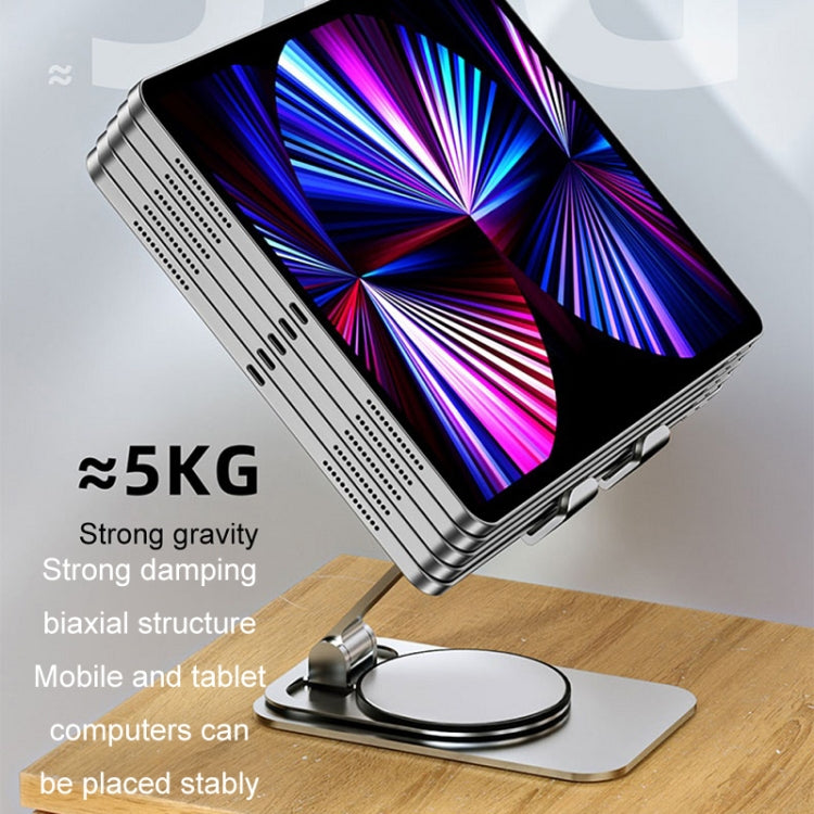 Desktop 360-degree Rotating Foldable Mobile Phone Holder, Color: Metal Silver