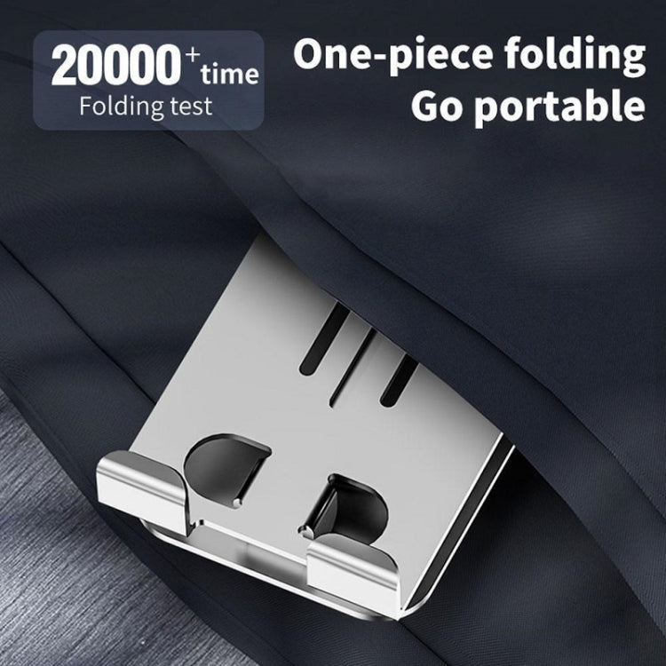 Desktop 360-degree Rotating Foldable Mobile Phone Holder, Color: Carbon Steel White