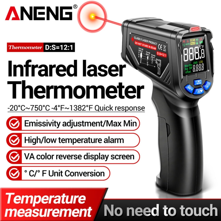 ANENG TH06 Oil Temperature High Precision Thermometer Laser Baking Infrared Water Thermometer(Orange)