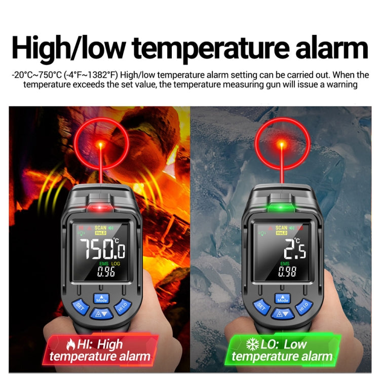 ANENG TH06 Oil Temperature High Precision Thermometer Laser Baking Infrared Water Thermometer(Orange)