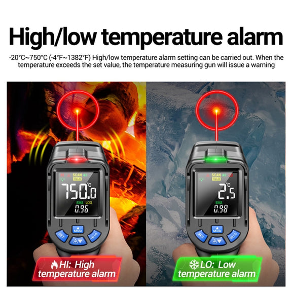 ANENG TH06 Oil Temperature High Precision Thermometer Laser Baking Infrared Water Thermometer(Orange)