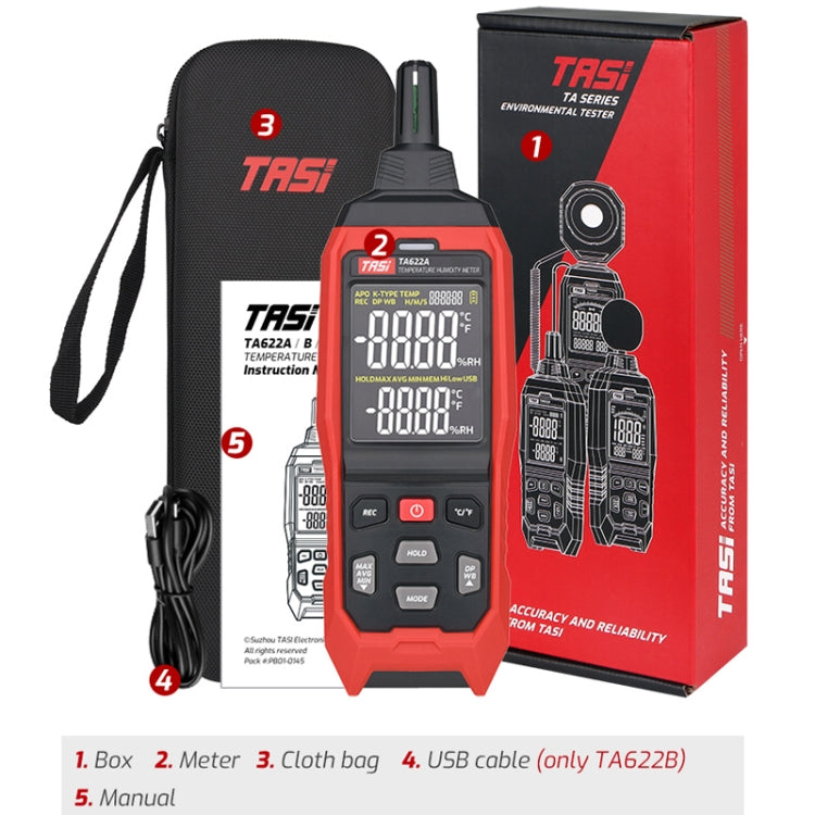 TASI TA622B USB Computer Connection Temperature Humidity Meter Digital Dew Point Thermometer