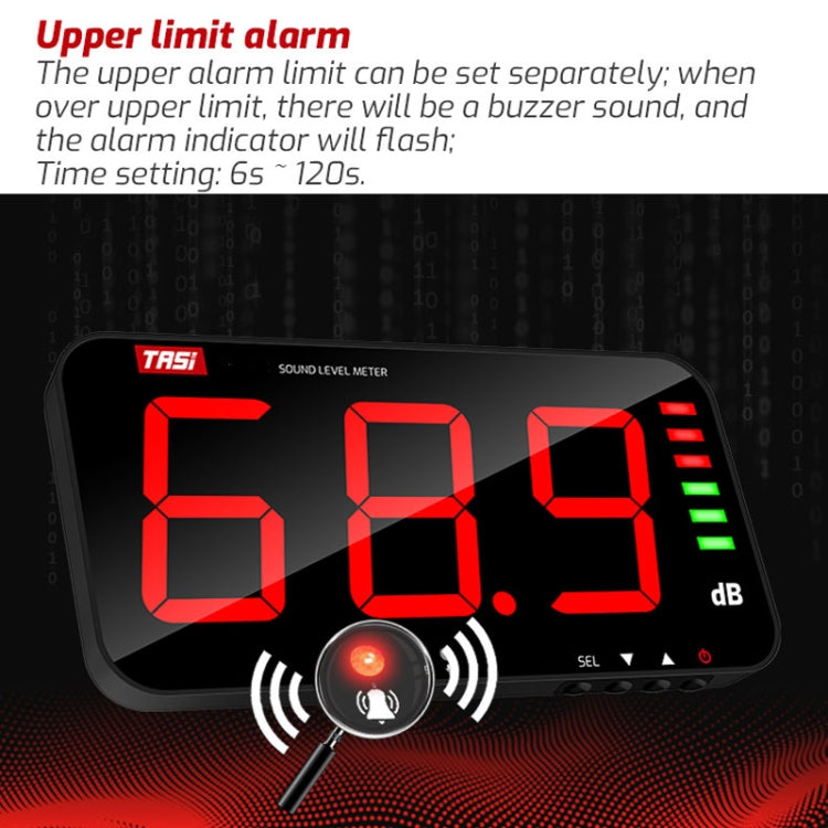 TASI TA654A Large Screen Wall-Mounted Noise Meter Decibel Detector