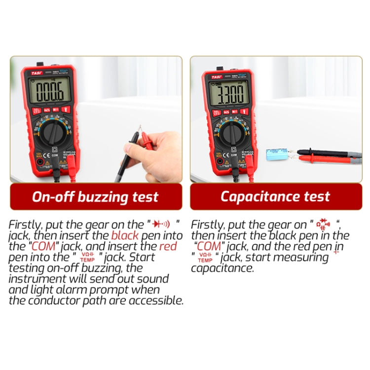 TASI TA801A Digital Multimeter Fully Automatic Multifunctional Digital Current Meter(Manual Model, Without Capacitor Measurement)