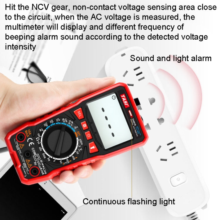 TASI TA801A Digital Multimeter Fully Automatic Multifunctional Digital Current Meter(Manual Model, Without Capacitor Measurement)