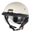SOMAN Motorcycle Half Helmet Adjustable Helmet With Inner Mirror, Size: M(White with Transparent Mirror) - free shipping - PMC TechLife - Order now!